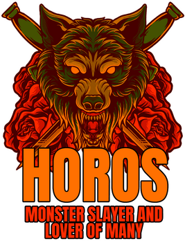 Логотип HOROS - monster slayer and lover of many